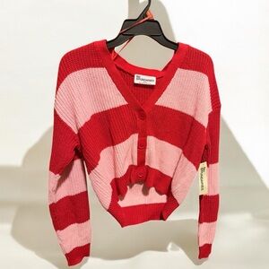 No Boundaries Knit Cardigan, Women's Medium Cropped Style